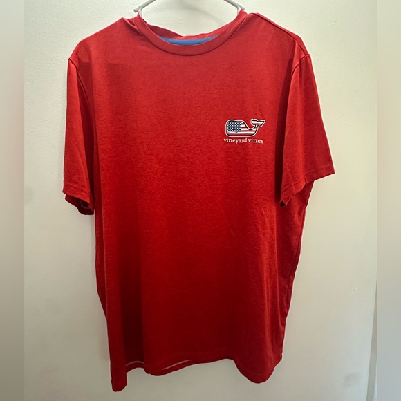 Vineyard Vines Men's Performance Classic Red Tee - Picture 1 of 4